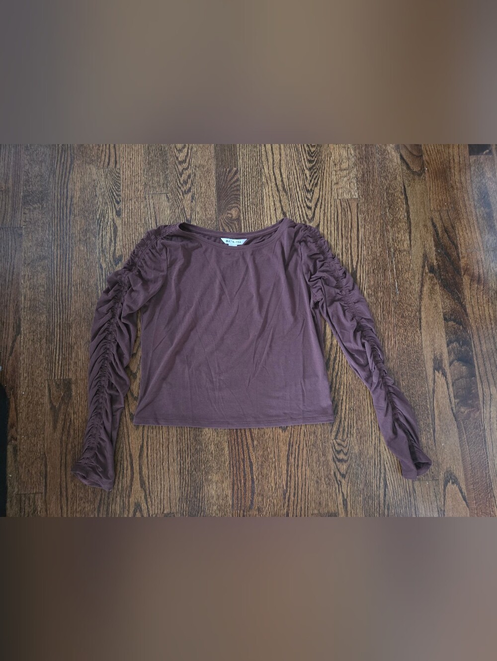 Womens Athleta Brown Long Sleeve Top, Size Small.